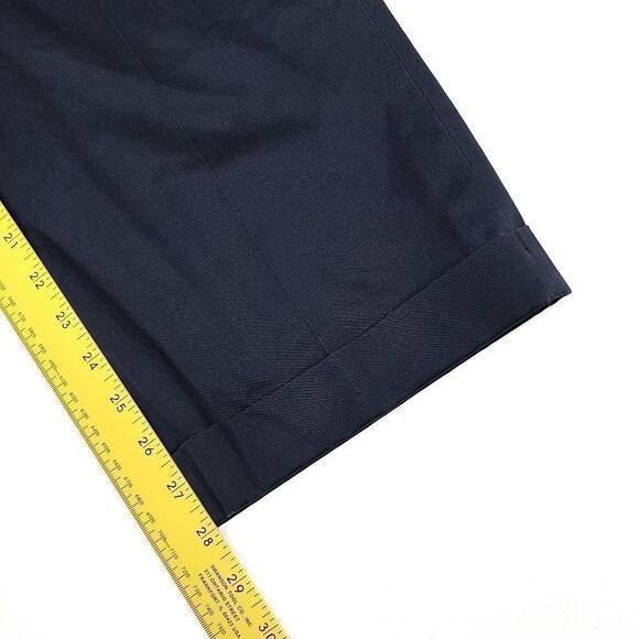 Banana Republic Non-Iron Tailored Slim Fit Dress Pants Mens 36x28 Navy 12" Rise - Picture 6 of 8